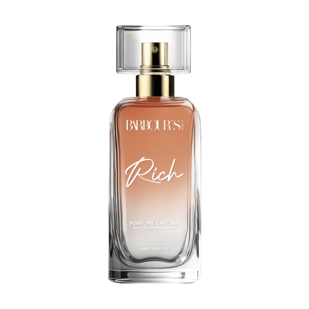 Perfume para cabelo Rich Barbour's Beauty 50ml Fragrância Floral Finalizador Protetor Térmico