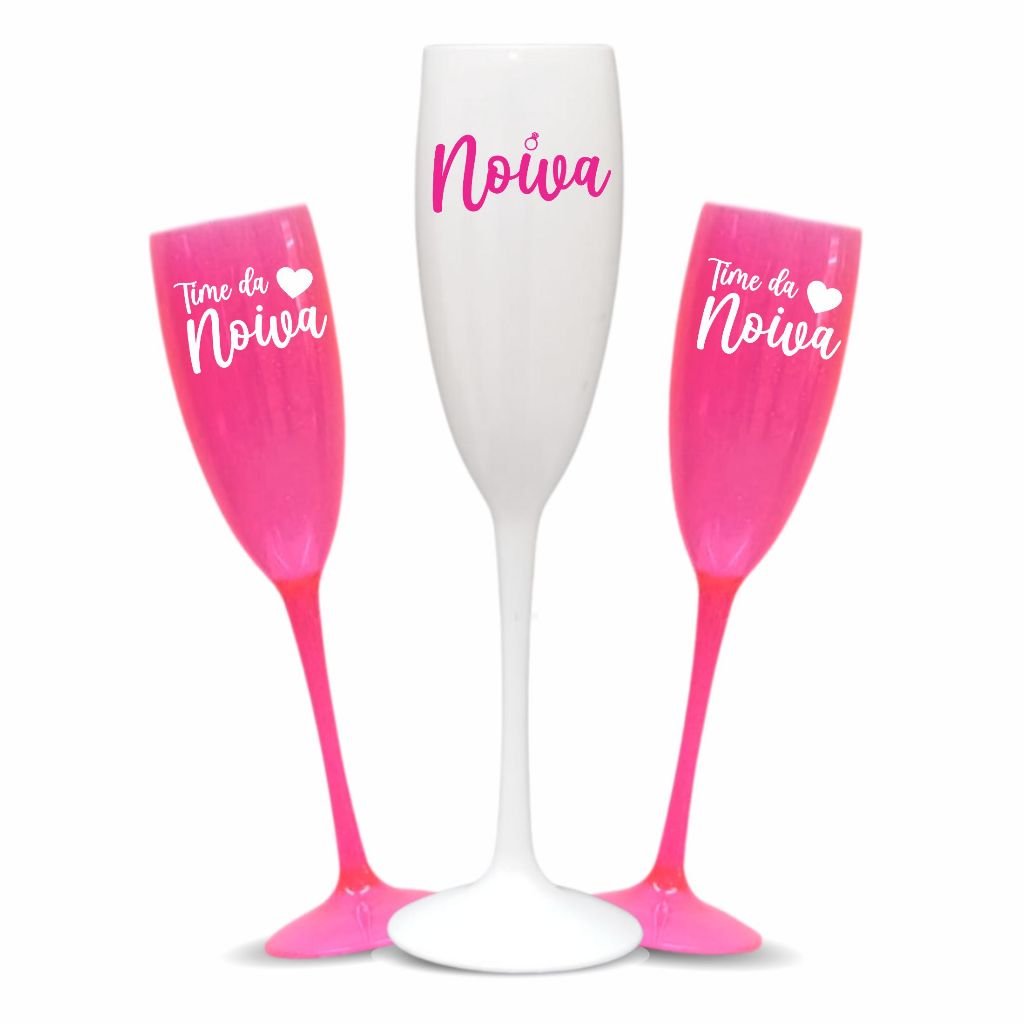 Kit 30 Taças Espumante 190ml Acrílica - Personalizadas Chá de lingerie despedida de solteira madrinhas Bride Noiva em Oferta na Shopee