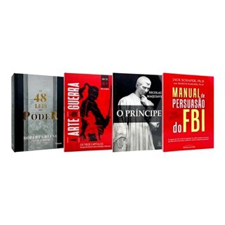 As 48 Leis do Poder + A Arte Da Guerra + O Príncipe + Manual de Persuasão do FBI - 4 Livros Físicos em Oferta na Shopee