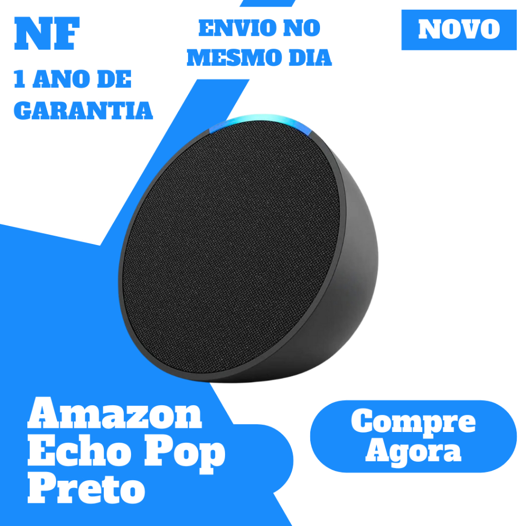 Amazon Alexa Echo Pop – Smart Speaker com Alexa – Novo Original NOTA FISCAL