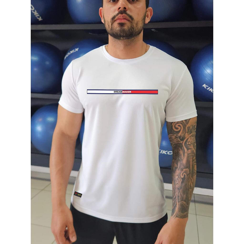 Camiseta Dry Fit Premium DREAM MAKER Estampada Masculina Confortável Esportiva Fitness