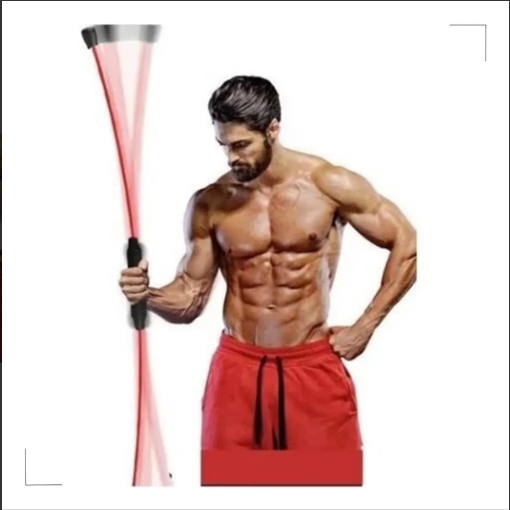 Bastão Treinamento Exercício Vibração Flexível Barra Treino tonificador muscular