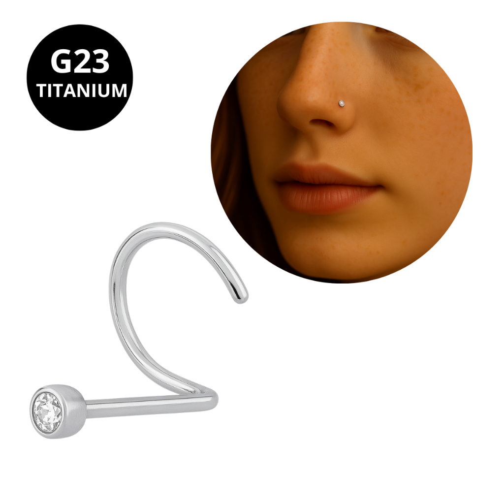 Piercing Nostril Nariz Ponto De Luz Titanio Aba Nasal Hipoalergênico