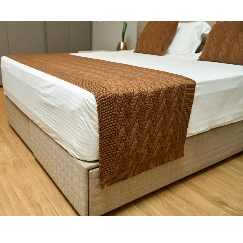 Peseira Cama King Decorativa Trico Premium Decoração Quarto - 40072