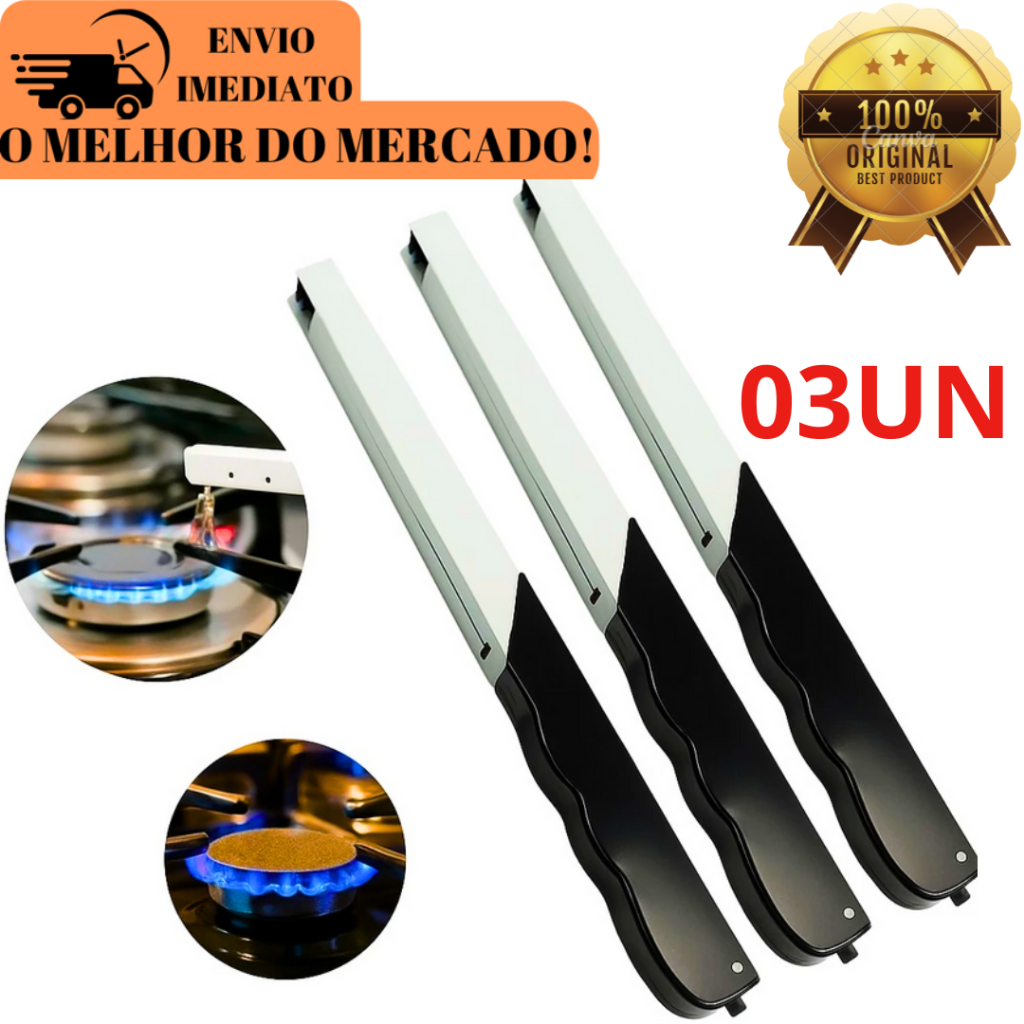 Acendedor de Fogão Linha Premium Multi Disparos 22 cm Kit Para Cozinha e Restaurantes em Oferta na Shopee