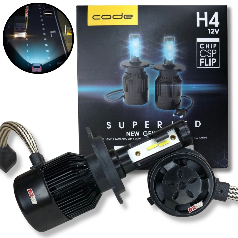 Super Led 8000k Code Tech One H1 H3 H4 H7 H8 H11 H16 H27 HB4 HB3