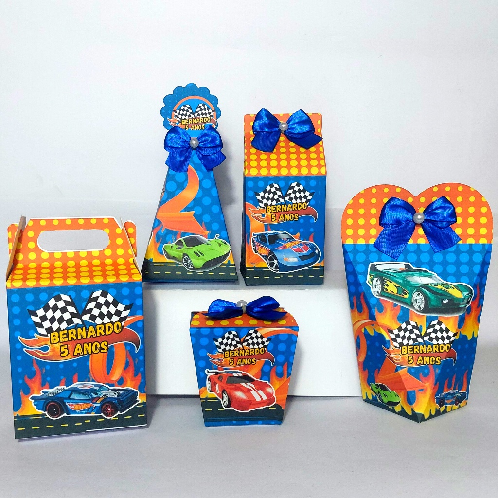 HOT WHEELS CARRINHOS Kit 50 Lembrancinhas Personalizadas MIMOS Caixinhas de aniversário infantil KIT FESTA