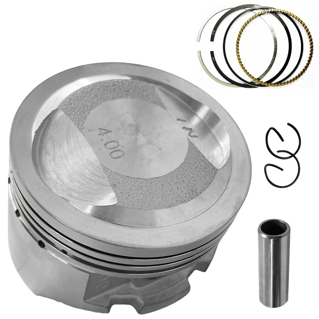 Pistão 4mm Taxado p/ CG Titan 125 / Fan 125 ano 2002 até 2008 Pino 13mm (Fino) Cavas Dome