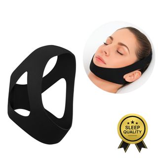 Máscara Faixa De Cabeça Anti Ronco Apneia Ajustável Preto Ajustável em Oferta na Shopee