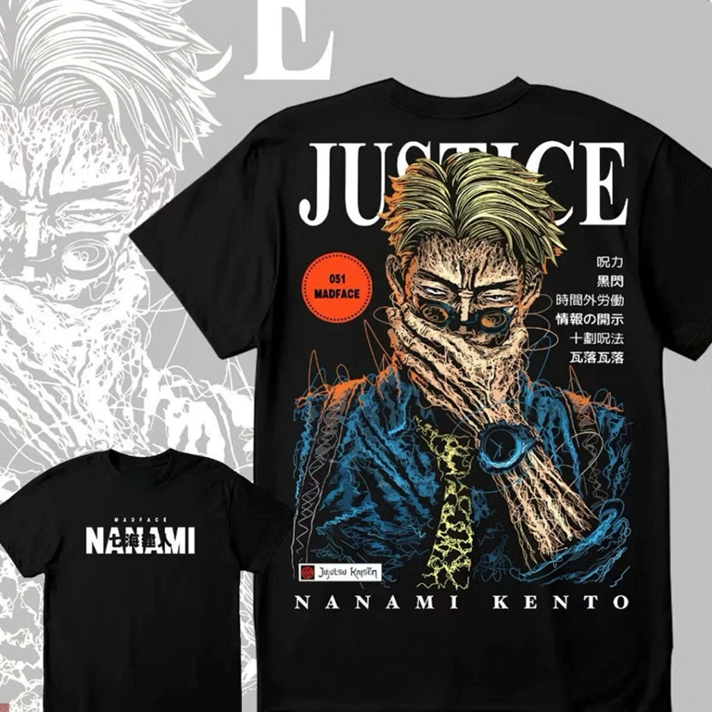 Camiseta Algodão Nanami Kento Jujutsu Kaisen em Oferta na Shopee