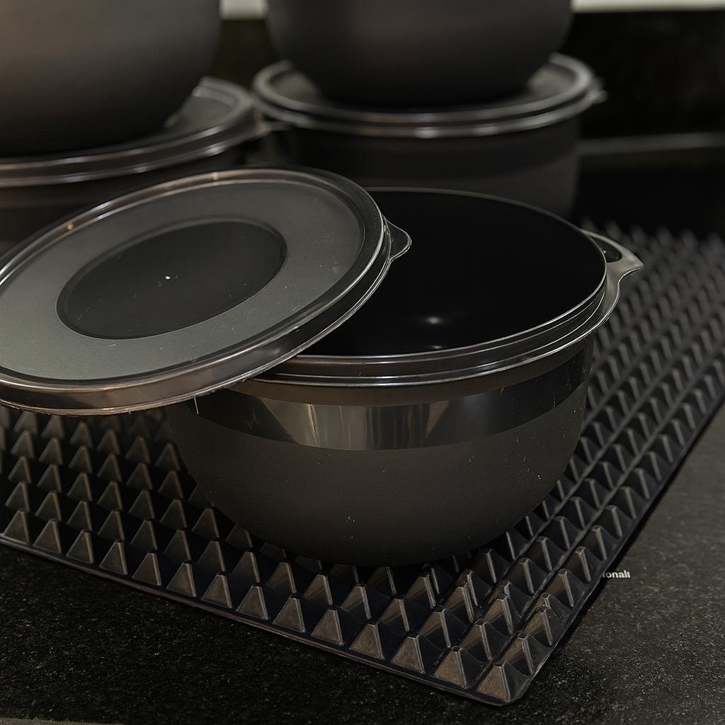 Detalhes do Kit 10 Potes Bowl 1300ml Plástico com Tampa – Marmita Cozinha, Freezer,  Micro-ondas e  Lava-Louças.