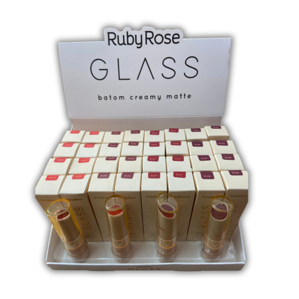 Box Batom Matte Creamy Glass RUBY ROSE