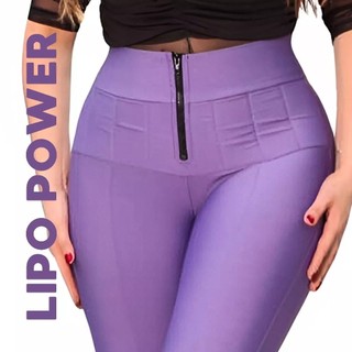 Calça Lipo Feminina Cintura Alta Com Laycra Roupa Modeladora Moda Outono Inverno Calça Lipo Feminina Cintura Alta