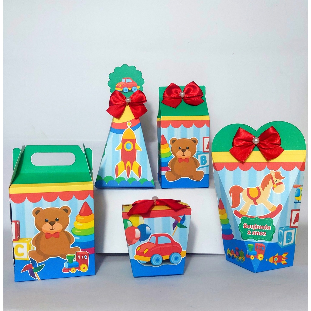 BRINQUEDOS Kit 50 Lembrancinhas Personalizadas MIMOS Caixinhas de aniversário infantil KIT FESTA