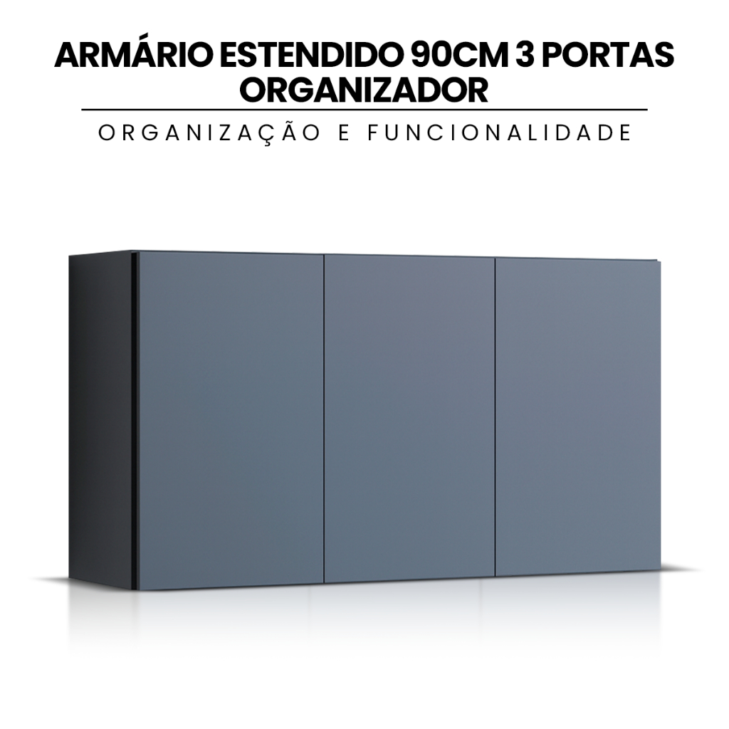 Armário Estendida 90cm 3 Portas Organizador em Oferta na Shopee