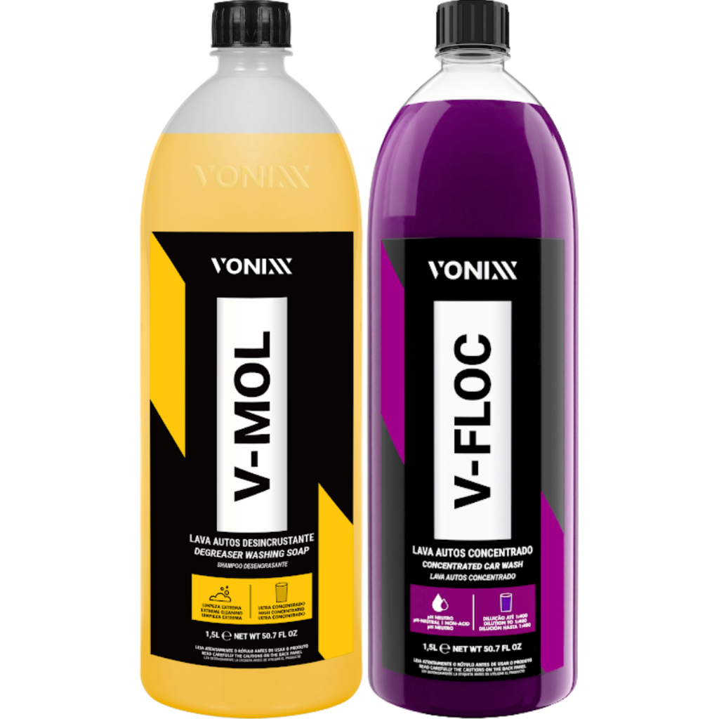 Kit Shampoo Automotivo Sujeira Pesada V-Floc V-Mol 1,5L Vonixx em Oferta na Shopee