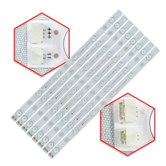KIT 8 BARRA DE LED PH39F33DSG PH39F33 6V