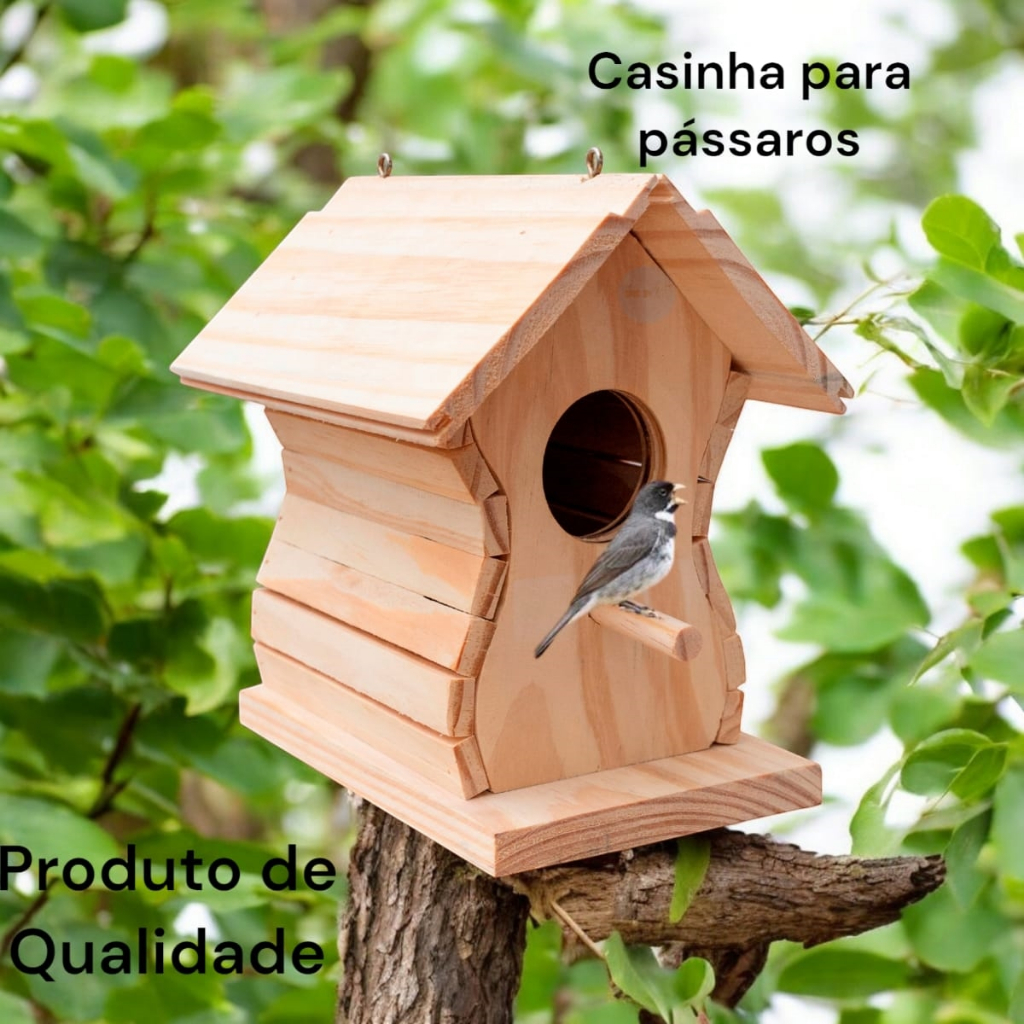Casinha Para Passaros Ao Ar Livre Com Gancho Para Pendurar em Oferta na Shopee