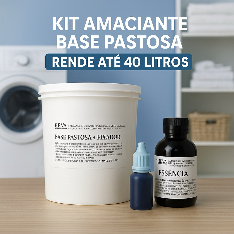 Kit Amaciante Concentrado 40L – Base Pastosa + Fixador + Essência 50ml + Corante em Oferta na Shopee