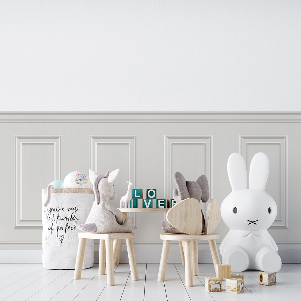 Kit até 5 Papel de Parede Adesivo Meia Parede Boiserie Efeito Moldura Clássica