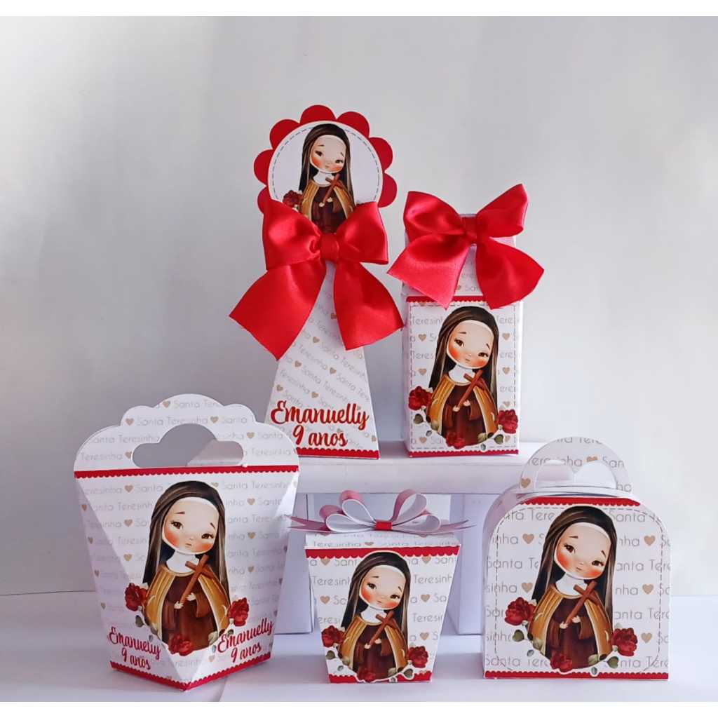 Kit Caixas Santa Terezinha / Tereza/Personalizada /Lembrancinha de Festa /Aniversário 82/12