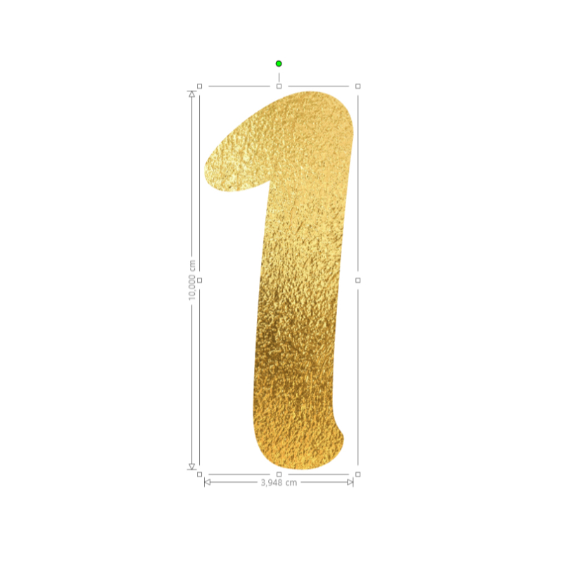 Kit Aplique Número 10cm em Papel Lamicote Dourado / Prata 250g – Decoração de Festa - Lembrancinhas