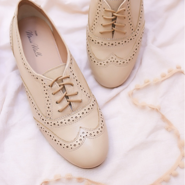 Oxford Feminino em Couro Legítimo Confortável Casual Trabalho