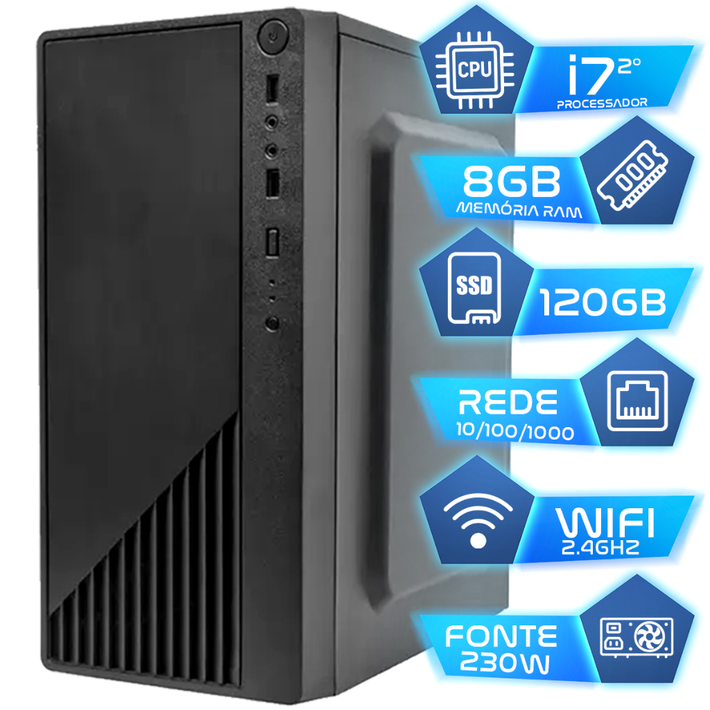 Pc Computador I7 Intel Core Ssd 120gb Memoria 8gb