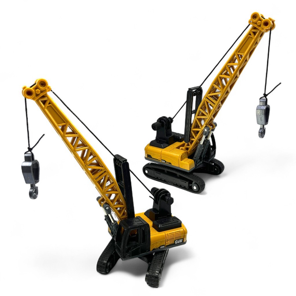 Miniatura Guindaste Brinquedo Base Giratória Braço Articulado Guincho Funcional