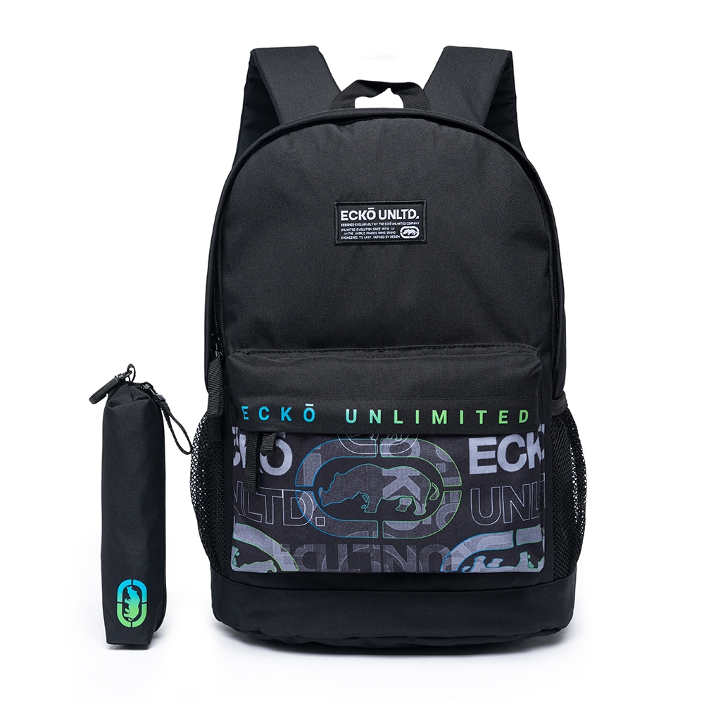 Kit Mochila Estojo Ecko Escolar Grande Resistente Faculdade em Oferta na Shopee