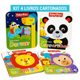 Livros Infantis Educativos Fisher Price Coleção Como É Bom Capa Dura - Kit com 4 em Oferta na Shopee