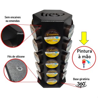 Suporte Torre TRES CORAÇÕES Porta Capsulas Giratório Organizador p/30 Cápsulas Cantinho do Café MDF em Oferta na Shopee