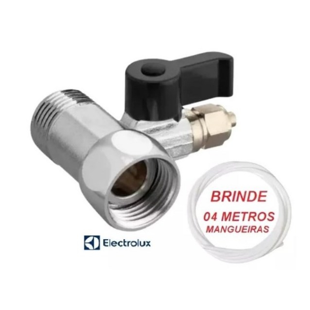 Adaptador Registro Filtro Água Electrolux Consul Ibbl + 4 Mts Mangueiras