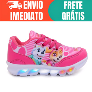 Tenis Infantil Menina Patrulha Canina Led Luzinha Escola Casual Desenho Personagens Promoção em Oferta na Shopee