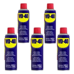 Kit 5 WD-40 Multiuso Desengripante Lubrificante 300ml – Limpa, Protege, Lubrifica e Elimina Ferrugem