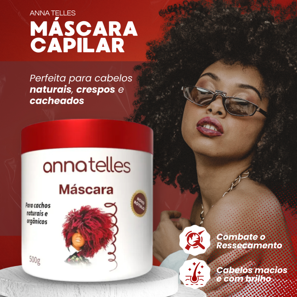 Máscara Para Cachos Anna Telles 500g em Oferta na Shopee
