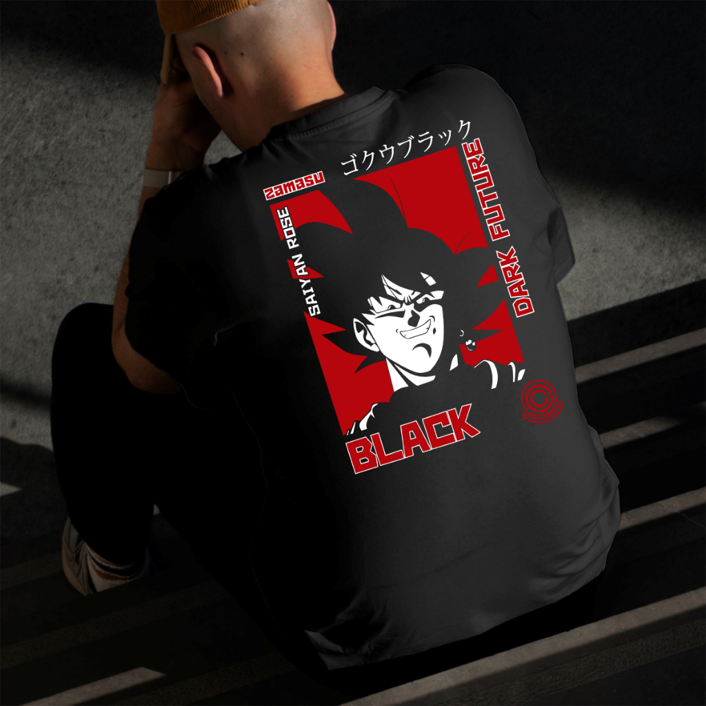 Camiseta Masculina Estampada Goku-Black 100% Algodão Estilo Conforto Diário Do Tamanho P ao GG