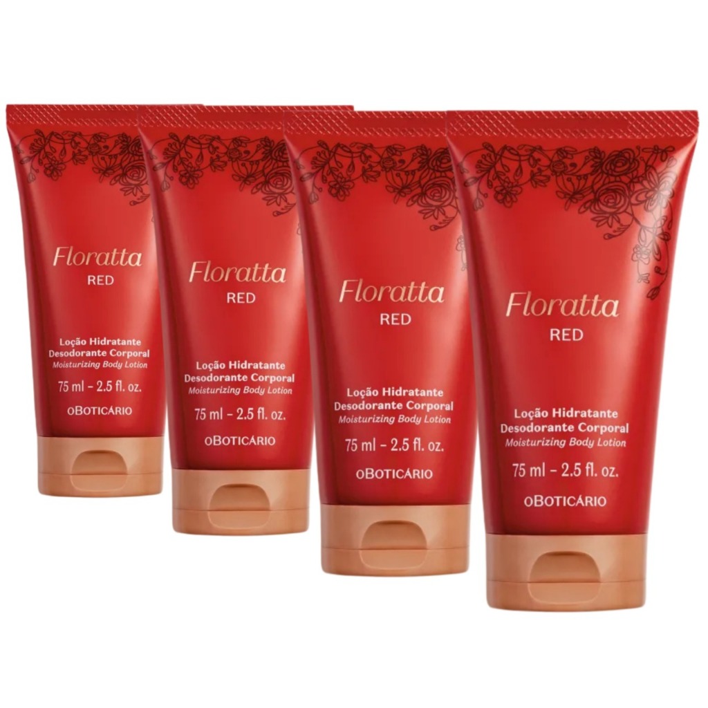 Kit 4 Cremes Hidratantes Florata Red Feminino Floral - 200g