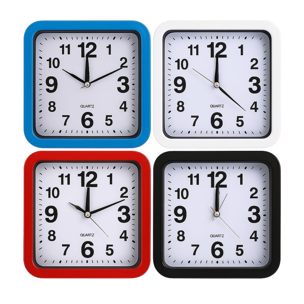 Relógio despertador quadrado analógico de mesa ou parede colorido TG em Oferta na Shopee