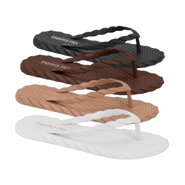 Chinelo Feminino Beira Rio Borracha de Dedo Lançamento