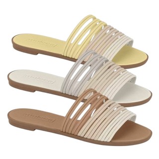 Sandália Rasteira Feminina Moleca Slide Tiras Confortável Leve Moda