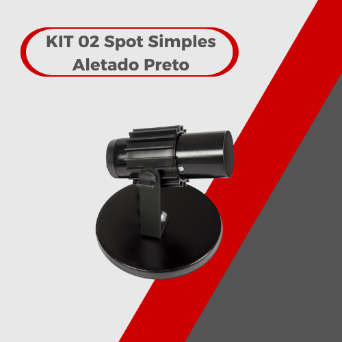 Kit 02 Spot Simples Aletado Led Bulbo Par20 1x E27 Preto em Oferta na Shopee