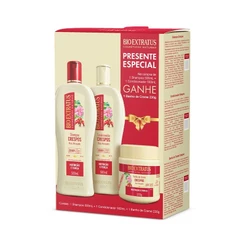 Kit Bio Extratus Crespos Shampoo e Condicionador 500ml + Banho de Creme 230g | Nutrição, Força e Definição para Cabelos