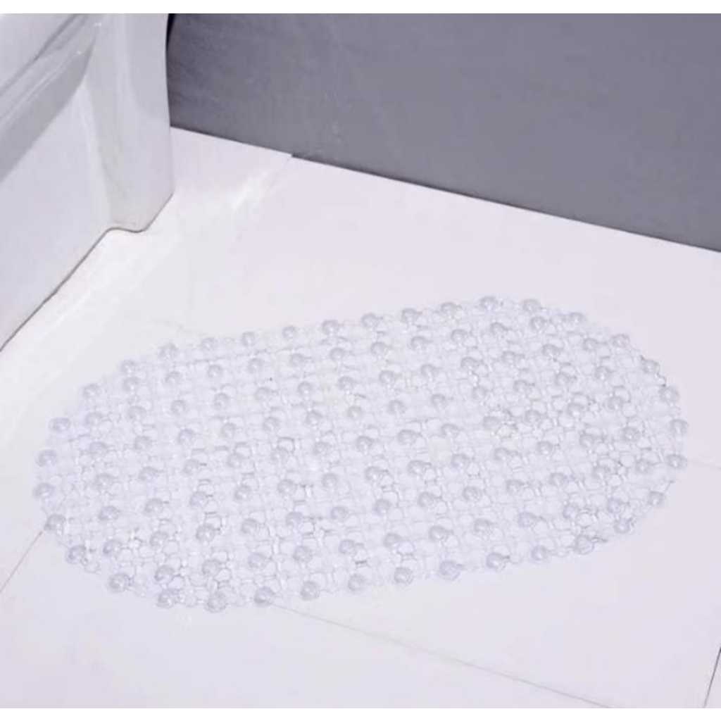 Tapete De Silicone Com Ventosa Para Banheiro Banho Box Antiderrapante Medidas 34 X 63 Cm Moderno Higienico Facil Limpar