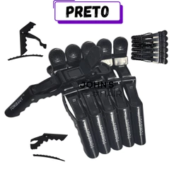 Kit 6 Presilha Jacare Crocodilo Tipo Bico de Pato Cabelo Profissional Para Penteados e Salão