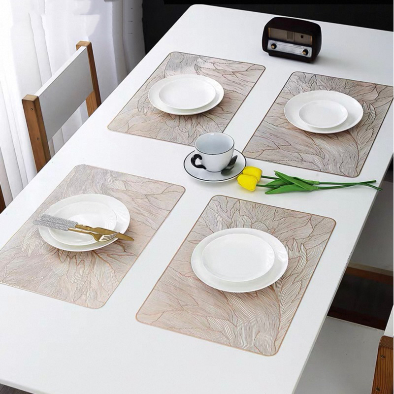 Kit 6 Unid Sousplat Lugar Jogo Americano Mesa Jantar Retangular 30X45
