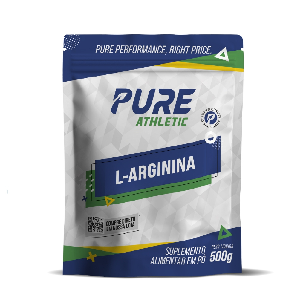 Arginina 500g Pura Vasodilatador Pure Athletic em Oferta na Shopee