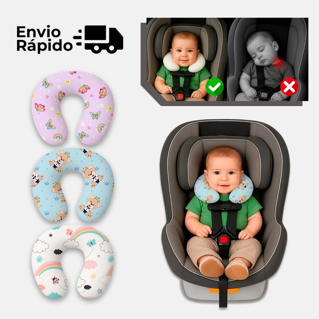 Imagem Almofada de pescoço  travesseiro viagem Bebê criança infantil diversos modelo