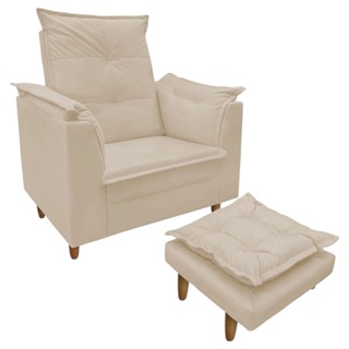 Combo Poltrona Clean Suede Cores Poltrona Cadeira Para Amamentação + Puff Opala de Apoio em Oferta na Shopee