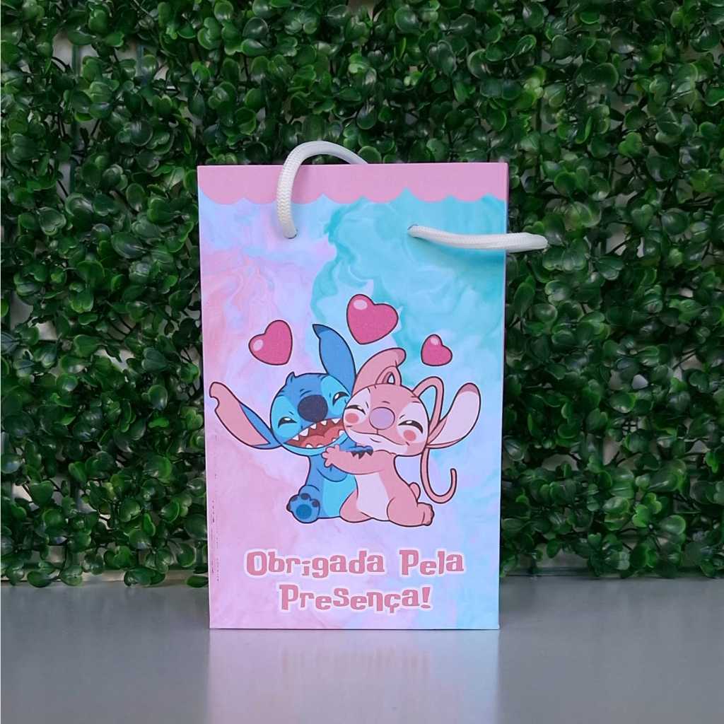 Sacolinha Personalizada (P) stitch para Festa Lembrancinha Aniversário